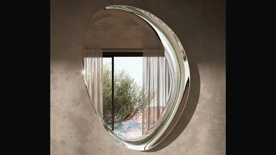 Ascot Magnum mirrored crystal mirror by Cattelan Italia.