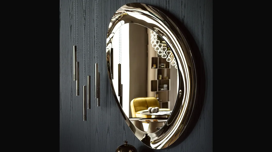 Mirror in mirrored crystal Ascot by Cattelan Italia