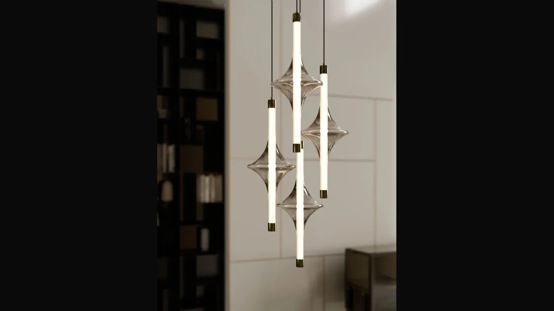 Rain pendant lamp by Bontempi.