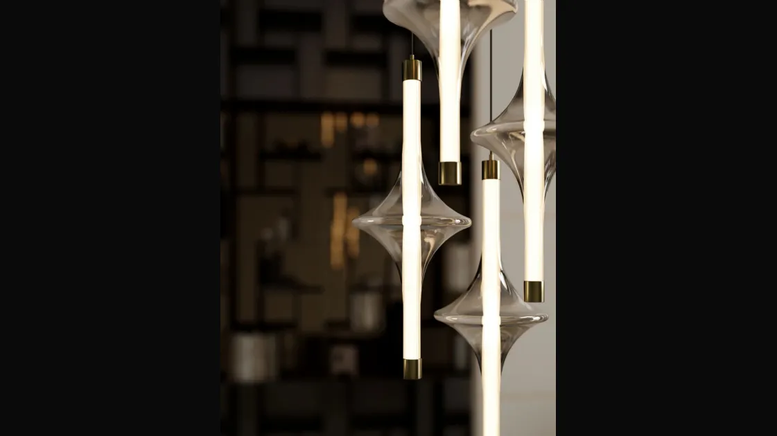 Rain pendant lamp by Bontempi.