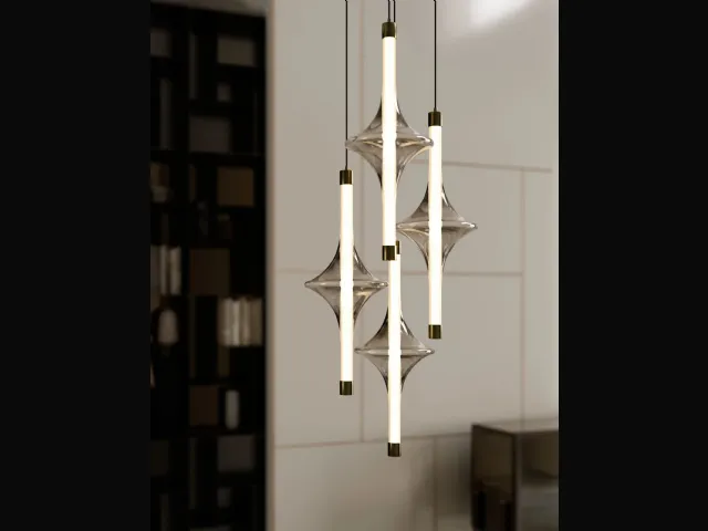 Rain pendant lamp by Bontempi.