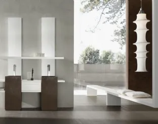 Monolithic washbasin Cube by Arcom