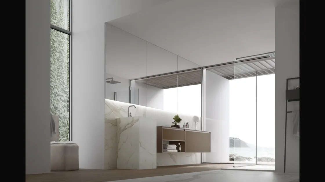 Monolithic Free washbasin in Arcom marble