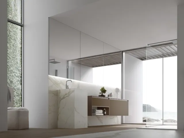 Monolithic Free washbasin in Arcom marble