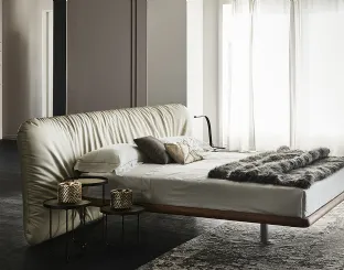 Marlon bed in faux leather by Cattelan Italia.