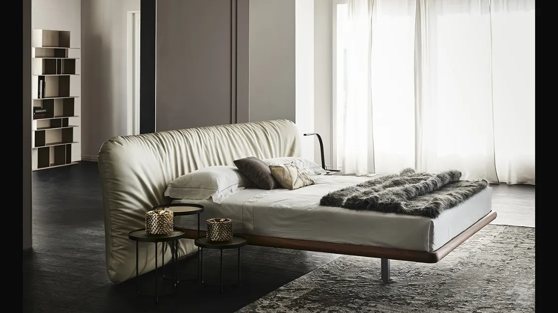 Marlon bed in faux leather by Cattelan Italia.