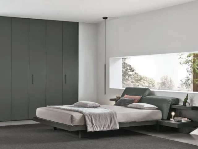 Bed with padded headboard Morfeo by Tomasella