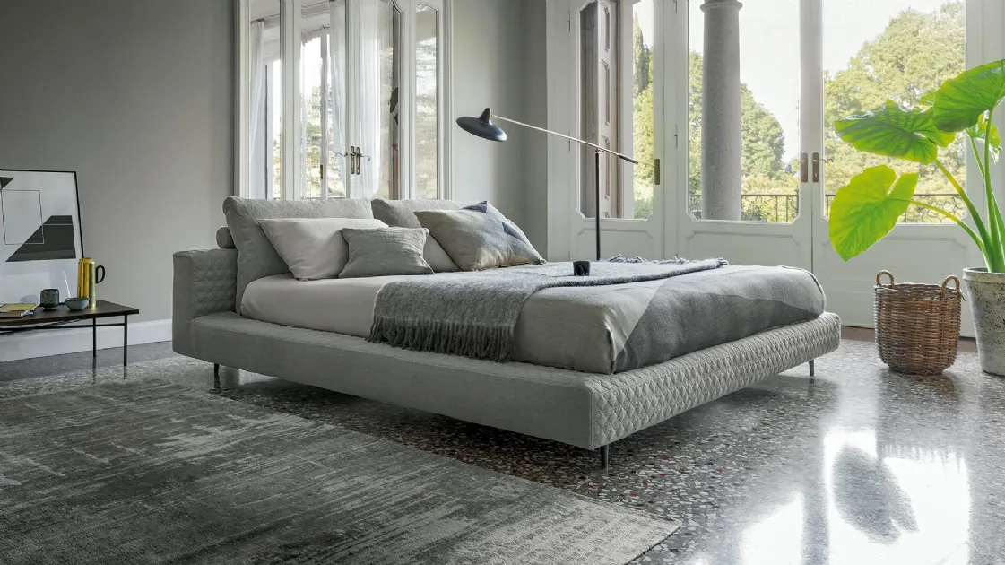 Upholstered Owen fabric bed by Bonaldo.