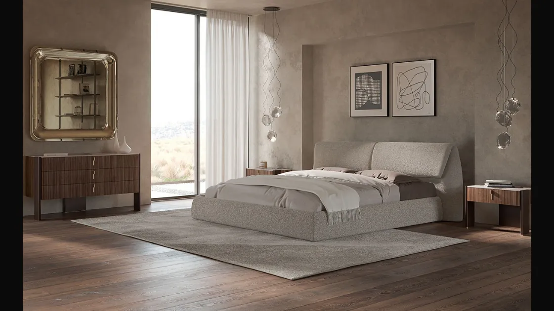 Cattelan Italia padded fabric bed named Simon.