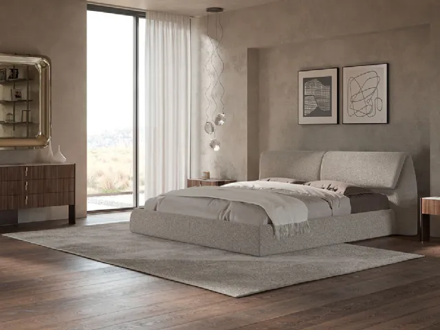 Cattelan Italia padded fabric bed named Simon.