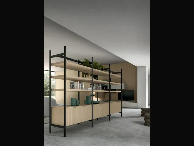 Living Glass dividing bookcase by Arredo3