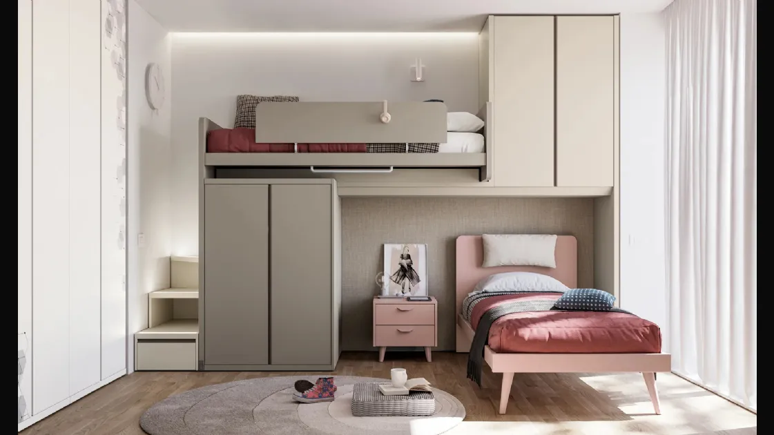 Loft bedroom Generation Z 2405 by Doimo Cityline.