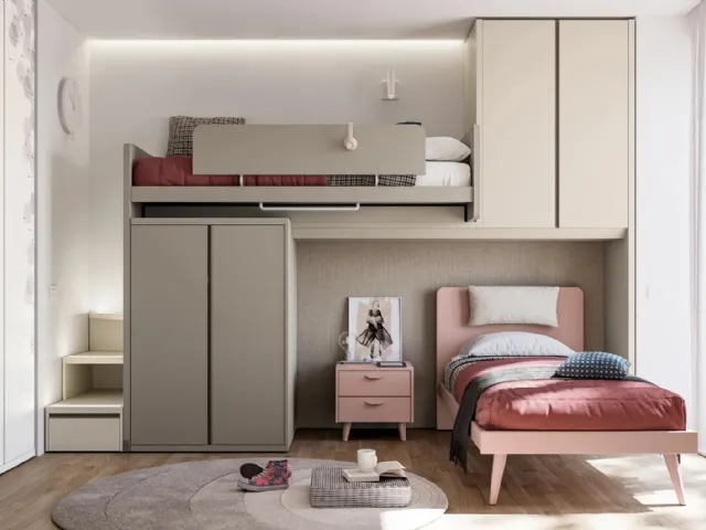 Loft bedroom Generation Z 2405 by Doimo Cityline.