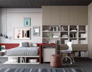 Modular bedroom Generation Z Composition C02 by Doimo Cityline.