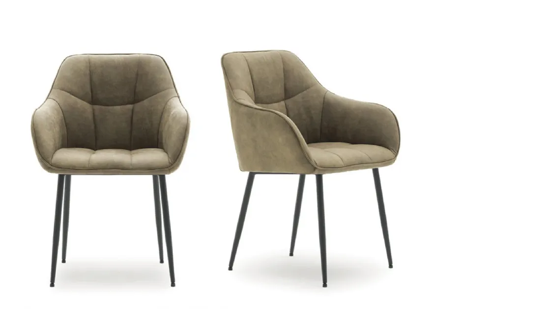 James chair in padded eco-leather by Devina Nais.