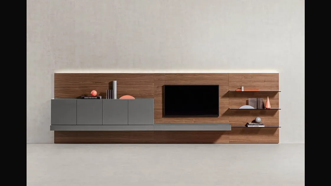 Pianca's ash lacquered wall unit.