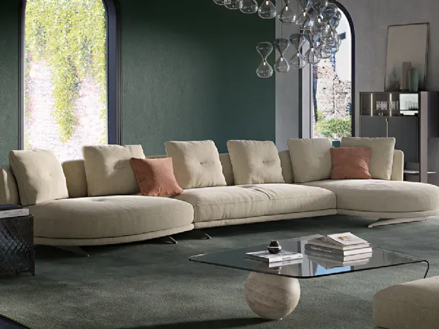 Cattelan Italia Douglas sofa with chaise lounge.