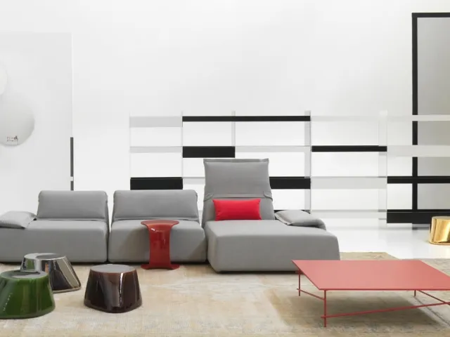 Moroso's Highlands sofa with chaise longue.