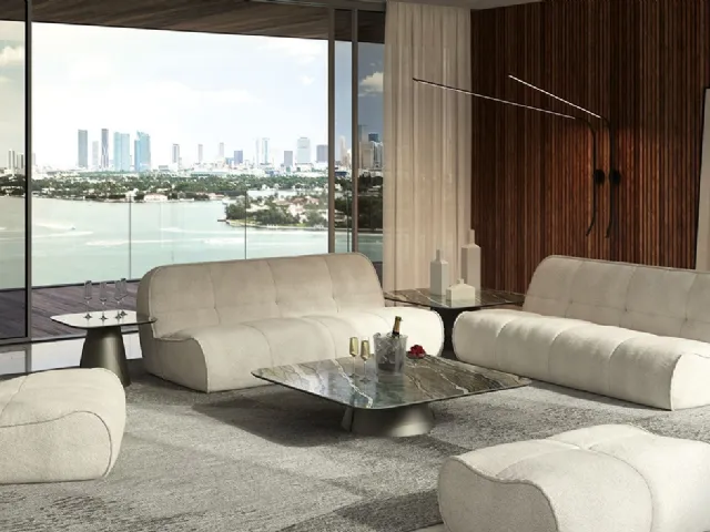 Spencer upholstered fabric living room by Cattelan Italia.