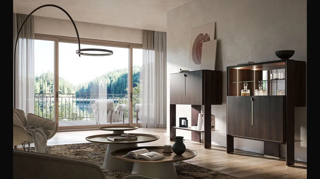 Design wooden sideboard Cremona by Cattelan Italia.