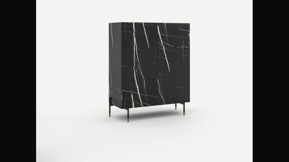 Tunisian Marble finish sideboard cabinet by Orme.