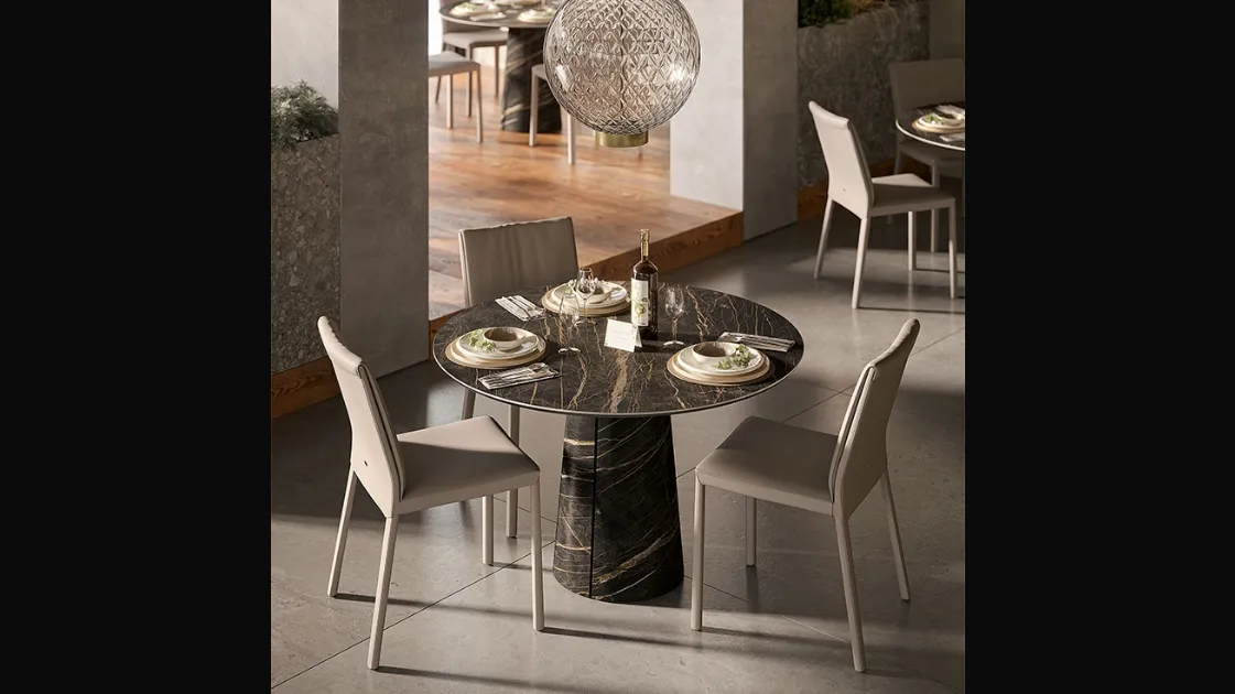 Round table Cuba Keramik Bistrot by Cattelan Italia.