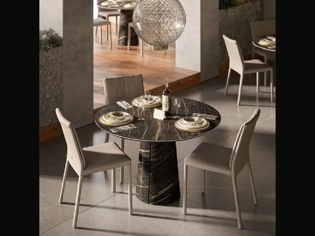 Round table Cuba Keramik Bistrot by Cattelan Italia.