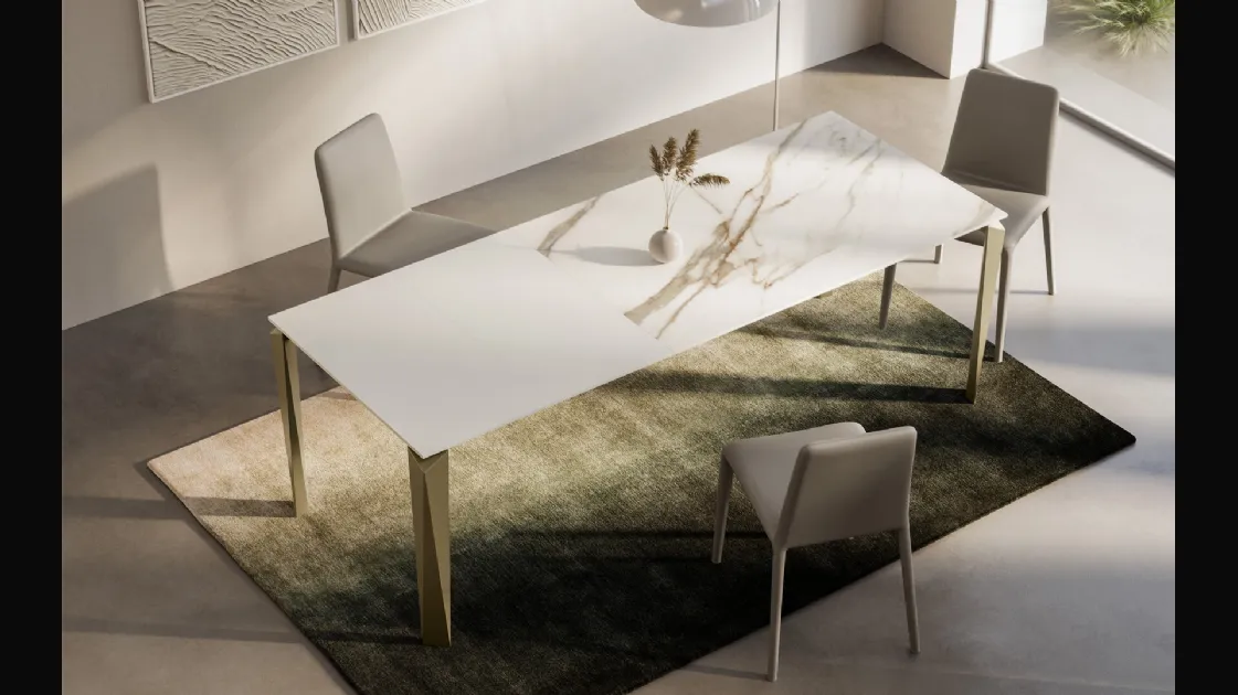 Extendable table in gres Face by Arredo3.