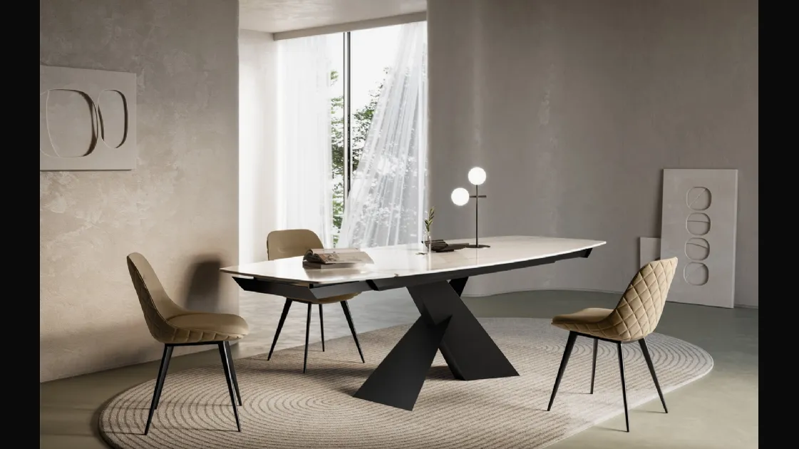 Extensible table Fox with gres top by Arredo3.