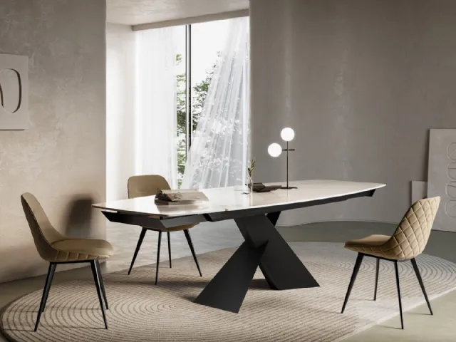 Extensible table Fox with gres top by Arredo3.