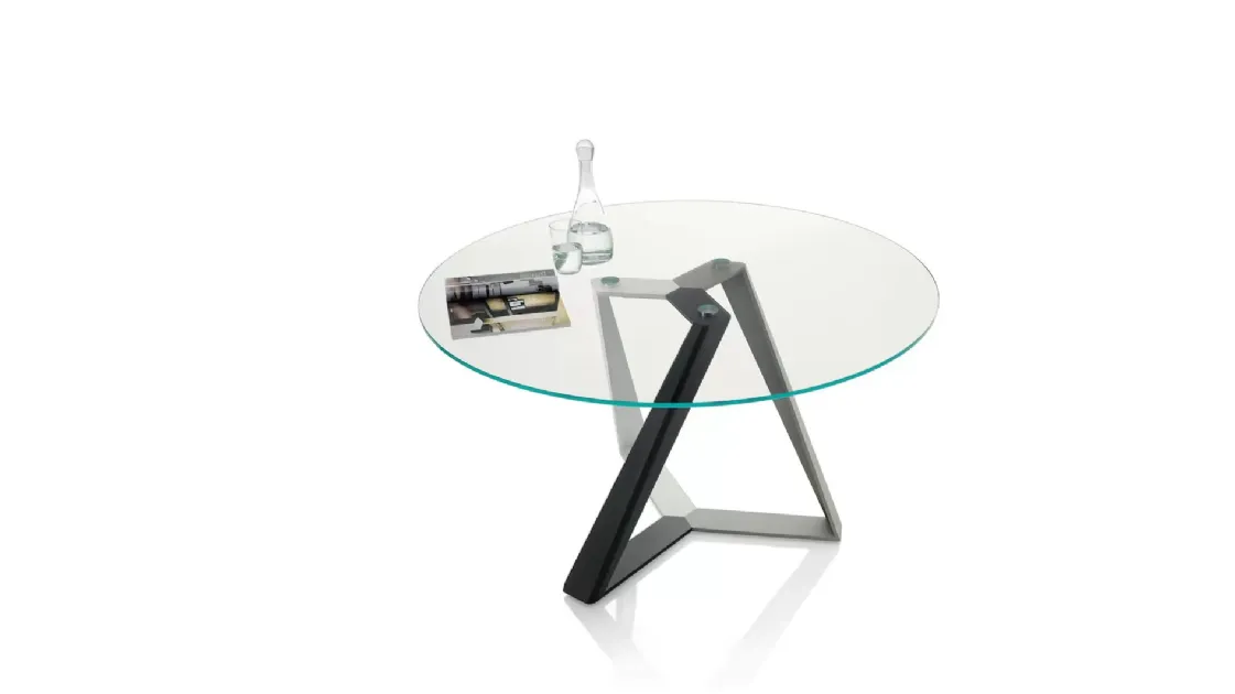 Round Millennium Table with Bontempi glass top