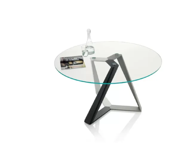 Round Millennium Table with Bontempi glass top