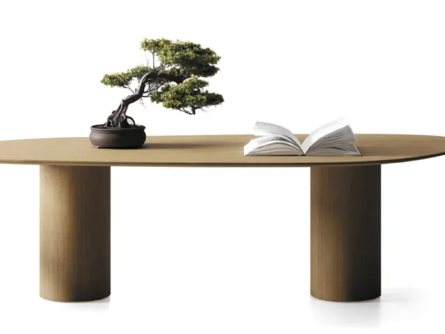 Devina Nais' flat stone table.