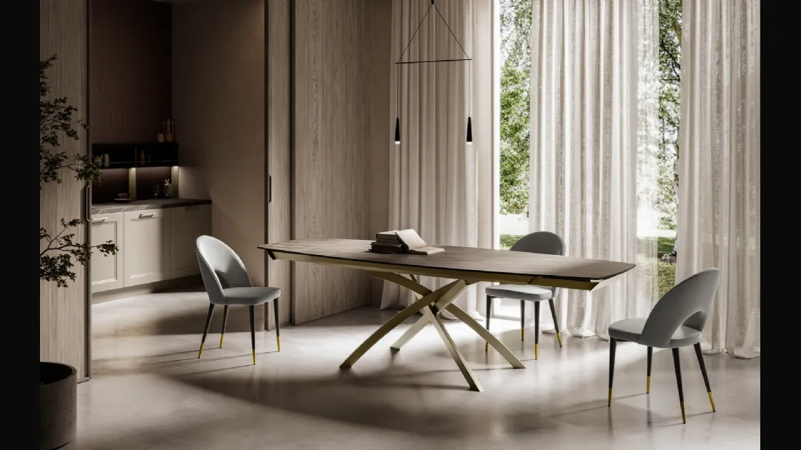 Extensible Toledo table in gres by Arredo3.