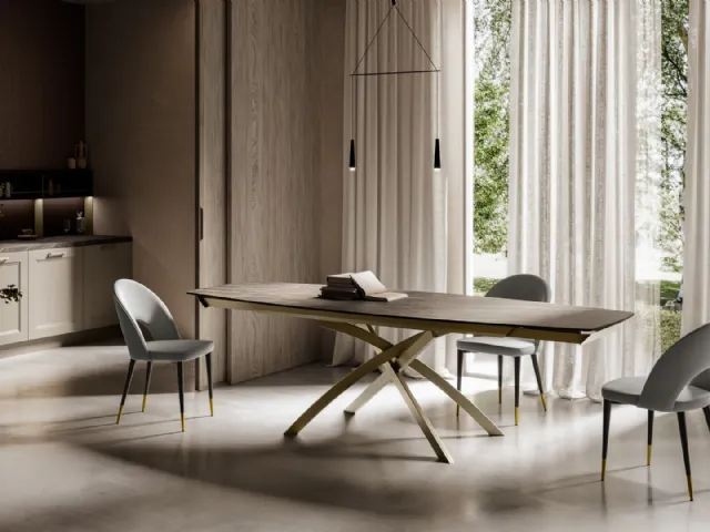 Extensible Toledo table in gres by Arredo3.