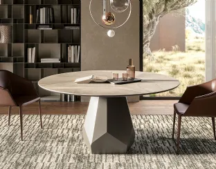 Round table Zermatt Keramik by Cattelan Italia