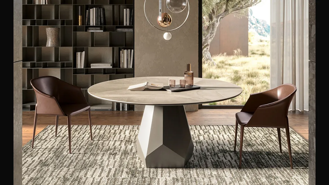 Round table Zermatt Keramik by Cattelan Italia