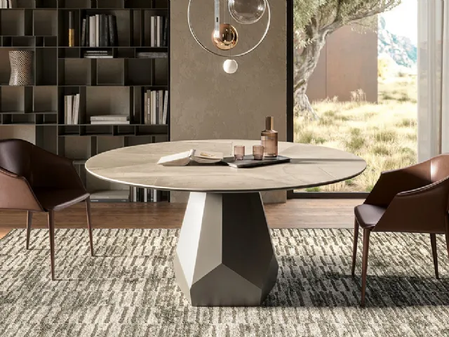 Round table Zermatt Keramik by Cattelan Italia