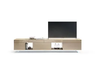 Mobile TV stand 36e8 2148 in glossy glass by Lago