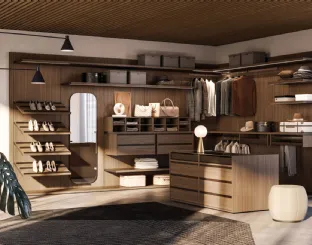 Walk-in Closet Scenario 02 in Rovere Rigato di Orme decor