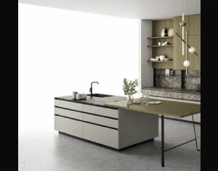 Kitchen Design with Aspen Island composition 6 by Doimo Cucine.