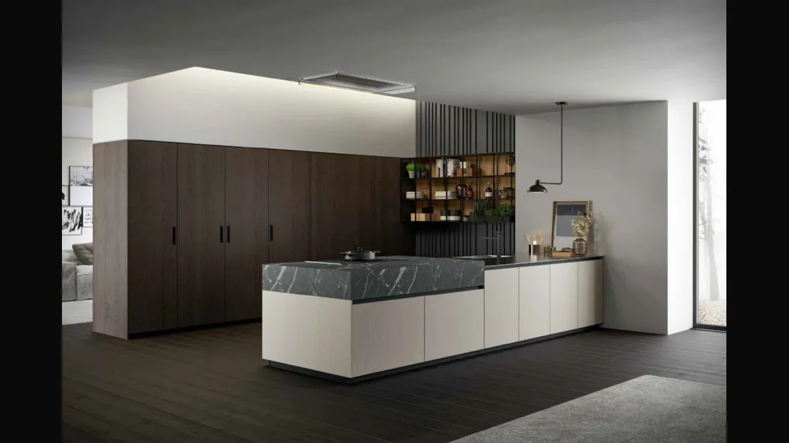 Modern kitchen with Asia 01 peninsula by Arredo3.