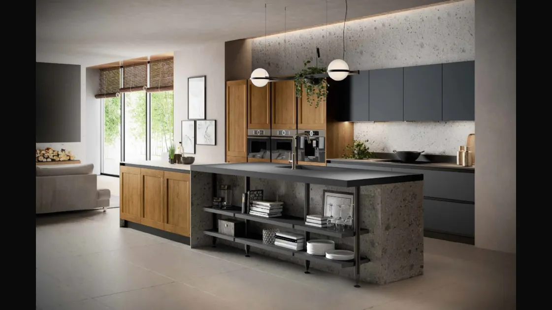 Modern kitchen with Asia 05 island by Arredo3.