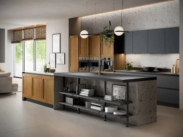 Modern kitchen with Asia 05 island by Arredo3.