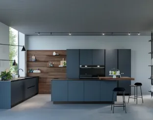 Modern kitchen D20 Midnight Blue by Doimo Cucine