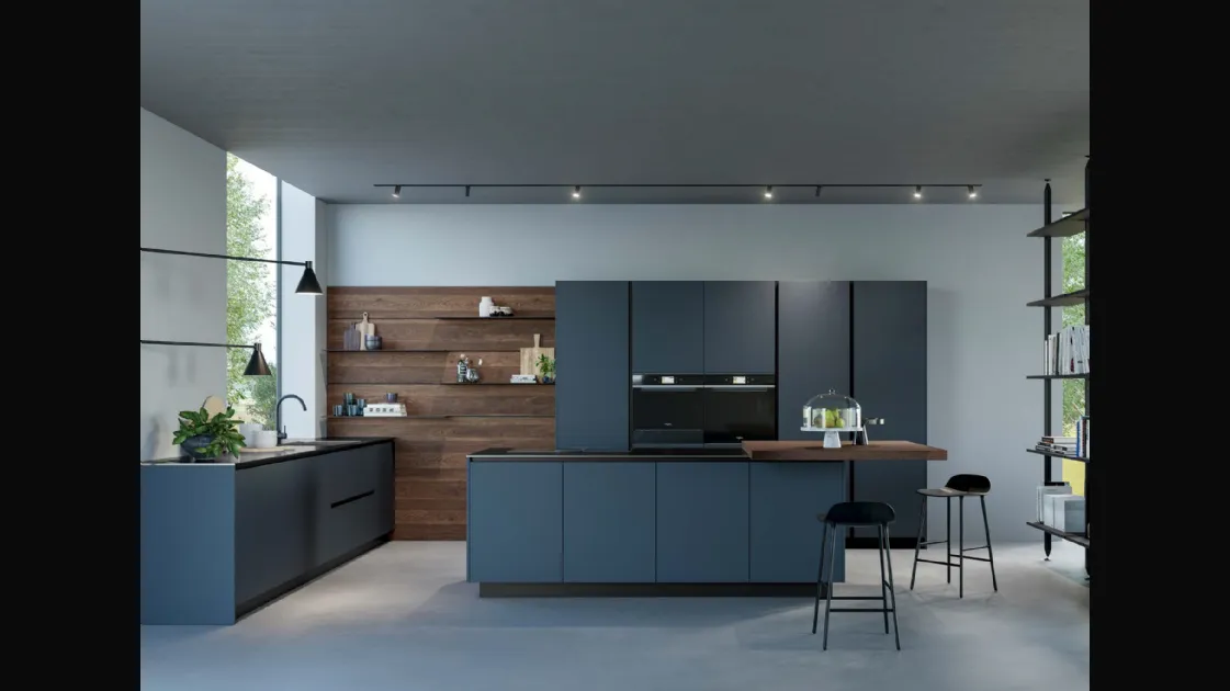 Modern kitchen D20 Midnight Blue by Doimo Cucine