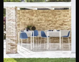 Moon Alto Outdoor garden table in Superceramic by Bontempi